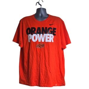 Nike Orange Power OSU Oklahoma State  Men's T Shirt Mens XXL Short‎ Sleeve